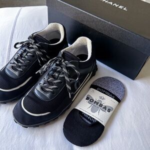 CHANEL Sneaker Calfskin/Mesh/Lycra G34087 (black)